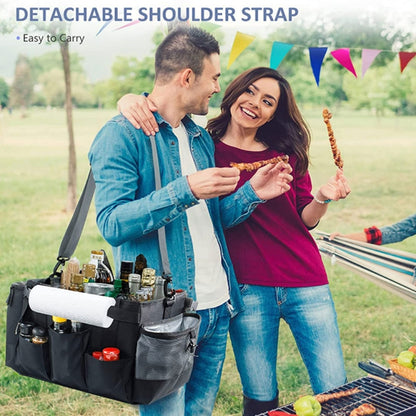 Large Foldable and Portable Outdoor Car Camping Picnic Storage Bag(Black) - Stowing Tidying by buy2fix | Online Shopping UK | buy2fix