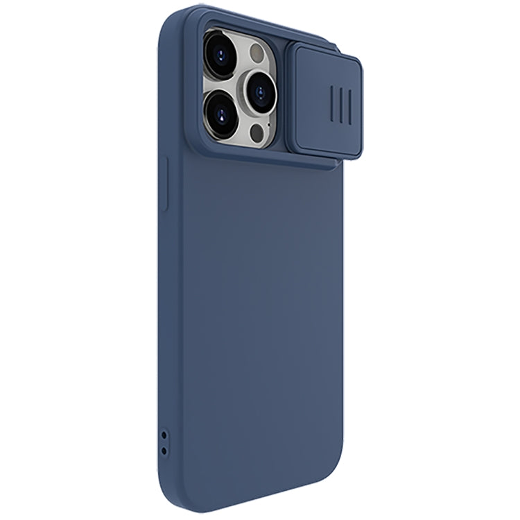 For iPhone 15 Pro Max NILLKIN CamShield Liquid Silicone Phone Case(Blue) - iPhone 15 Pro Max Cases by NILLKIN | Online Shopping UK | buy2fix