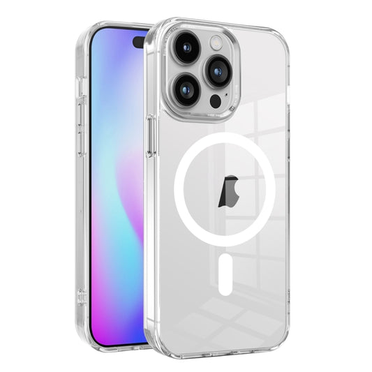 For iPhone 15 Pro Max Ice Color Magnetic Series PC + Acrylic Magsafe Phone Case(Transparent) - iPhone 15 Pro Max Cases by buy2fix | Online Shopping UK | buy2fix