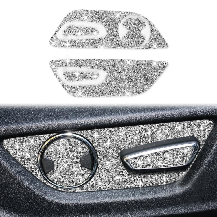 For Ford Mustang 2015-2020 Car Seat Adjustment Button Diamond Decoration Sticker, Right Drive - Car Interior Mouldings by buy2fix | Online Shopping UK | buy2fix