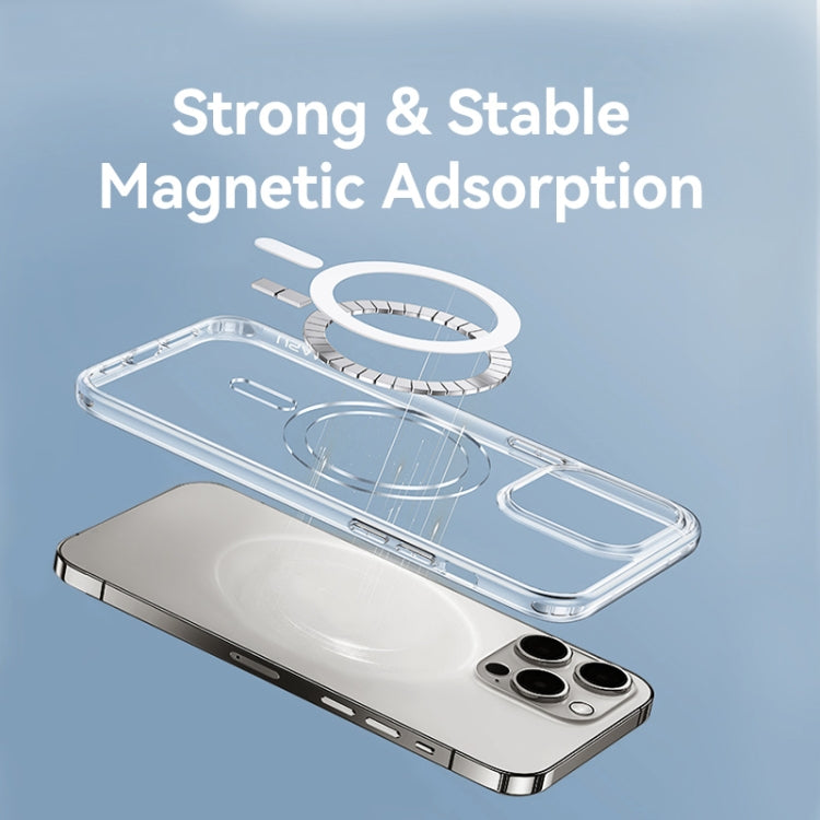 For iPhone 15 Pro USAMS Ice Magnet Series MagSafe PC + TPU Phone Case(Transparent) - iPhone 15 Pro Cases by USAMS | Online Shopping UK | buy2fix