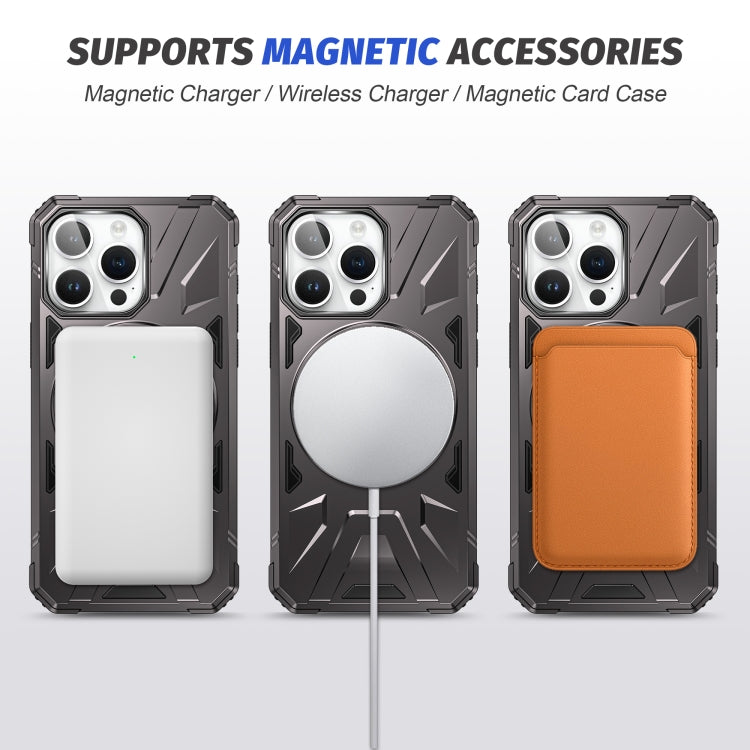 For iPhone 11 MagSafe Magnetic Shockproof Phone Case with Ring Holder(Dark Grey) - iPhone 11 Cases by buy2fix | Online Shopping UK | buy2fix