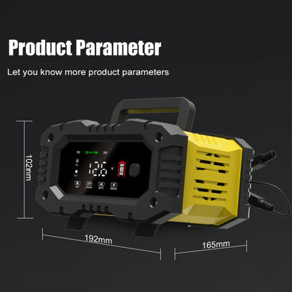 FOXSUR 12V / 24V 10A Portable Motorcycle Car Smart Battery Charger(UK Plug) - Battery Charger by FOXSUR | Online Shopping UK | buy2fix