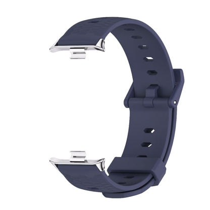 For Xiaomi Smart Band 9 Pro / 8 Pro Mijobs Honeycomb Texture Silicone Watch Band(Midnight Blue Silver) - Watch Bands by MIJOBS | Online Shopping UK | buy2fix