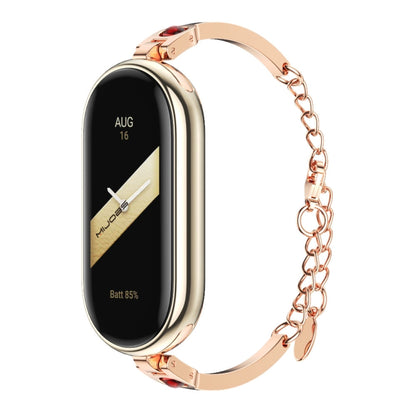 For Xiaomi Mi Band 8 / 9 / 9 NFC Mijobs Ruyi Beauty Bracelet Watch Band(Rose Gold Red) - Watch Bands by MIJOBS | Online Shopping UK | buy2fix