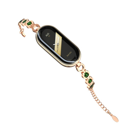 For Xiaomi Mi Band 8 / 9 / 9 NFC Mijobs Mermaid Beauty Bracelet Watch Band(Rose Gold Green) - Watch Bands by MIJOBS | Online Shopping UK | buy2fix