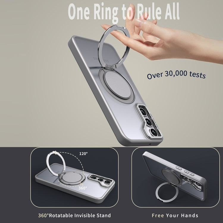 For Samsung Galaxy S24+ 5G 360-degree Rotating MagSafe Magnetic Holder Phone Case(Titanium Grey) - Galaxy S24+ 5G Cases by buy2fix | Online Shopping UK | buy2fix