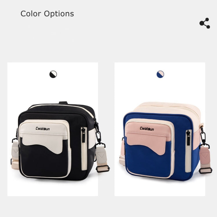 Cwatcun D118 Contrast Two Ways Backpack Cross-body Canera Bag, Size:21 x 21 x 14.5cm(Blue) - Strap Satchel by Cwatcun | Online Shopping UK | buy2fix