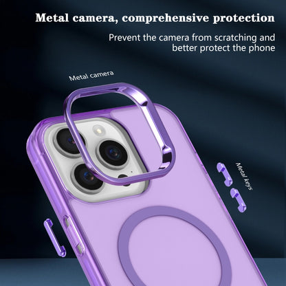 For iPhone 13 Electroplated IMD Magsafe PC Hybrid TPU Phone Case(Purple) - iPhone 13 Cases by buy2fix | Online Shopping UK | buy2fix