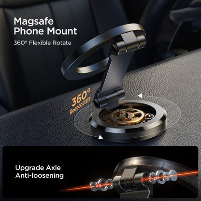 JOYROOM JR-ZS403 Metal Foldable Magnetic Car Phone Mount(Black) - Car Holders by JOYROOM | Online Shopping UK | buy2fix
