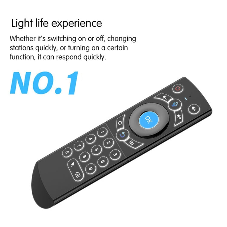 G21 2.4GHz Fly Air Mouse LED Backlight Wireless Keyboard Remote Control with Gyroscope for Android TV Box / PC, Support Intelligent Voice (Orange) -  by buy2fix | Online Shopping UK | buy2fix