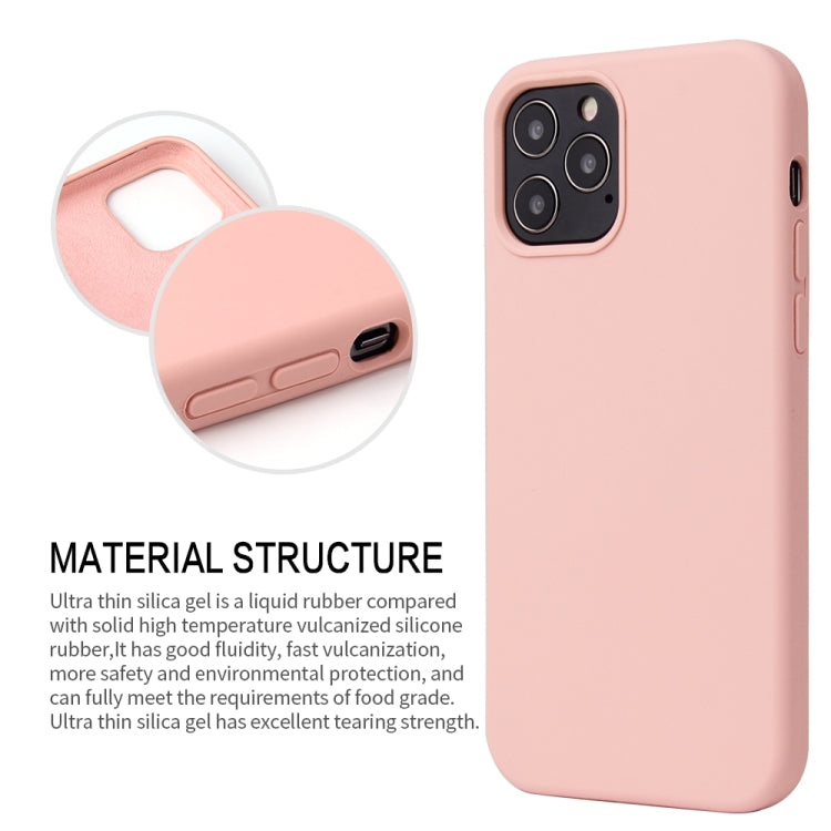 For iPhone 12 / 12 Pro Solid Color Liquid Silicone Shockproof Protective Case(White) - iPhone 12 / 12 Pro Cases by buy2fix | Online Shopping UK | buy2fix