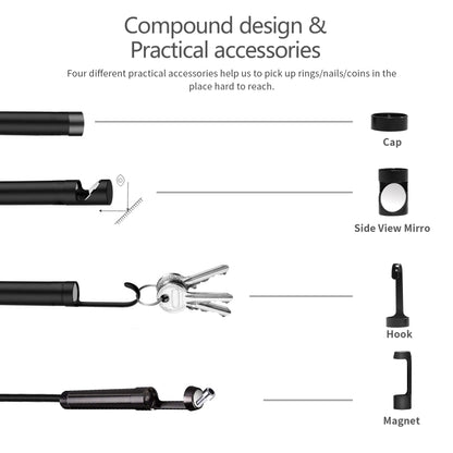 8mm 1080P IP68 Waterproof 4.3 inch Screen Dual Camera Digital Endoscope, Line Length:5m - Consumer Electronics by buy2fix | Online Shopping UK | buy2fix