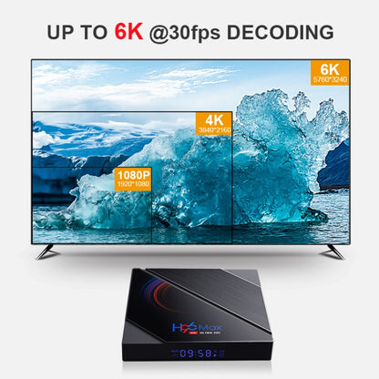 H96 Max 6K Ultra HD Smart TV Box with Remote Controller, Android 10.0, Allwinner H616 Quad Core ARM Cortex-A53, 4GB+64GB, Support TF Card / USBx2 / AV / HDMI / WIFI, EU Plug - Consumer Electronics by buy2fix | Online Shopping UK | buy2fix