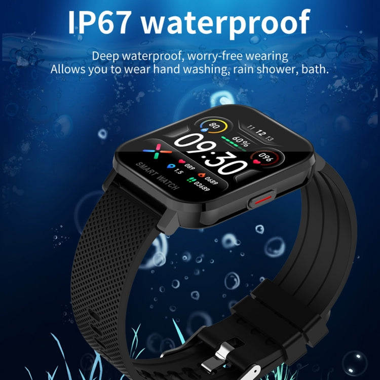 MT28 1.54 inch TFT Screen IP67 Waterproof Business Sport Silicone Strip Smart Watch, Support Sleep Monitor / Heart Rate Monitor / Blood Pressure Monitoring(Black) - Smart Wear by buy2fix | Online Shopping UK | buy2fix