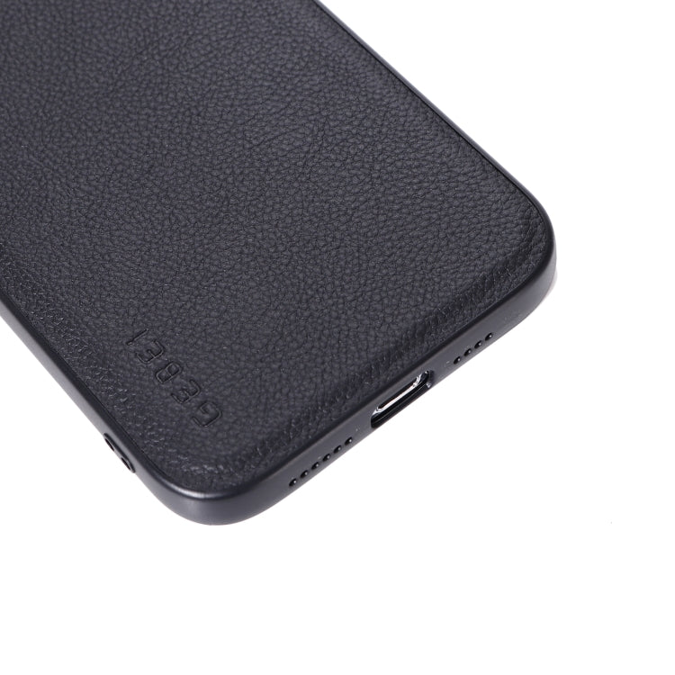 For iPhone 12 / 12 Pro GEBEI Full-coverage Shockproof Leather Protective Case(Black) - iPhone 12 / 12 Pro Cases by GEBEI | Online Shopping UK | buy2fix