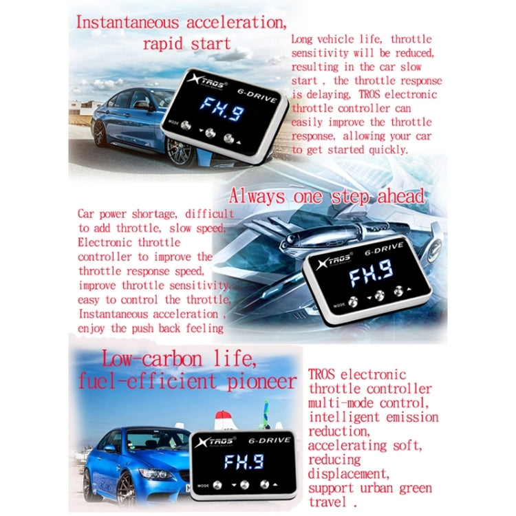For Peugeot 2008 2013+ TROS TS-6Drive Potent Booster Electronic Throttle Controller - Car Modification by TROS | Online Shopping UK | buy2fix