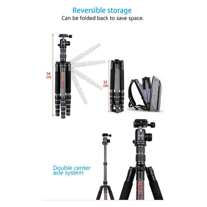 BEXIN BX255C K30 Portable Carbon Fiber Tripod for Camera Dslr - Camera Accessories by BEXIN | Online Shopping UK | buy2fix