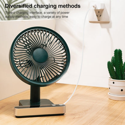 F702 Automatic Shaking Desktop Electric Fan with LED Display (White) - Consumer Electronics by buy2fix | Online Shopping UK | buy2fix