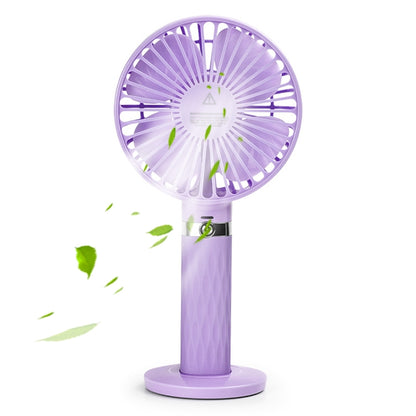 S8 Portable Mute Handheld Desktop Electric Fan, with 3 Speed Control (Purple) - Consumer Electronics by buy2fix | Online Shopping UK | buy2fix