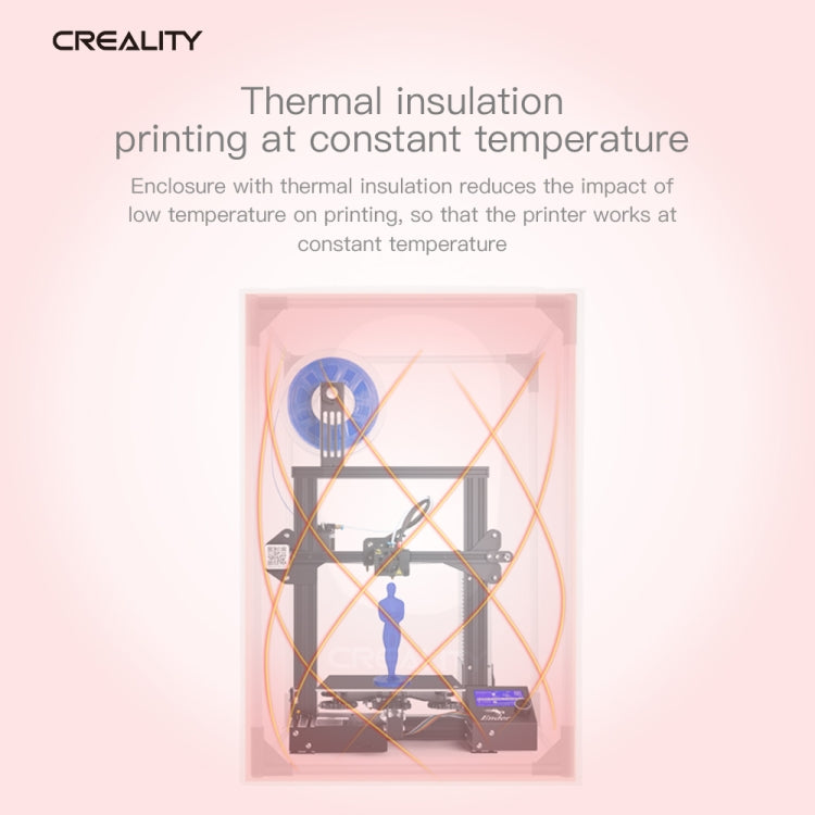 Creality 3D Printer Flame Retardant Aluminum Foil Cloth Protective Cover for Ender-3, Medium Size: 72x76x65cm - Consumer Electronics by Creality | Online Shopping UK | buy2fix