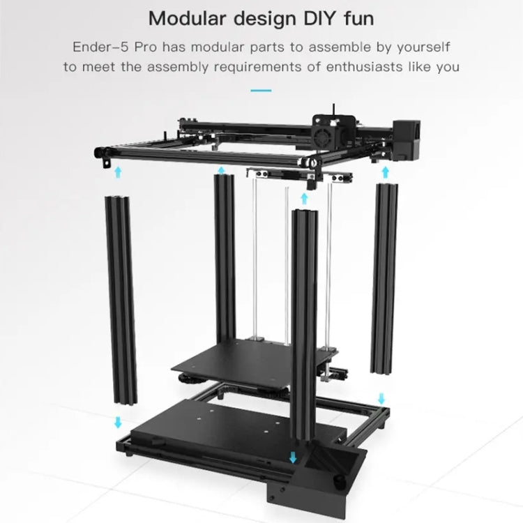 CREALITY Ender-5 Pro Silent Mainboard Double Y-axis DIY 3D Printer, Print Size : 22 x 22 x 30cm, US Plug - 3D Printer by Creality | Online Shopping UK | buy2fix