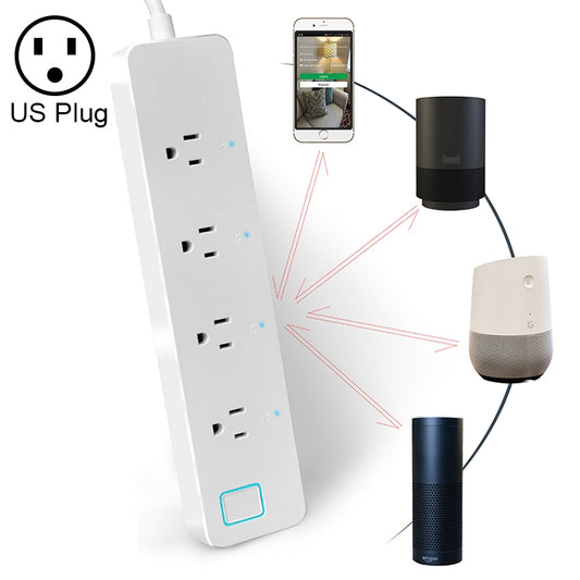 10A Home Smart WiFi Power Strip Surge Protector 4 Outlet Wireless Power Extension Socket, Support APP Operation & Timing Switch, US Plug - Consumer Electronics by buy2fix | Online Shopping UK | buy2fix