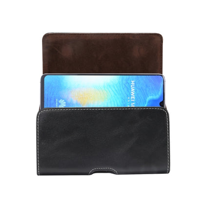 Men Lambskin Texture Multi-functional Universal Mobile Phone Waist Pack Leather Case for 6.9 Inch or Below Smartphones(Black) - Mobile Accessories by buy2fix | Online Shopping UK | buy2fix