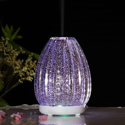100ml Creative Vase Shape Aromatherapy Machine 3D Glass Humidifier Automatic Alcohol Sprayer with Colorful LED Lamp - Home & Garden by buy2fix | Online Shopping UK | buy2fix