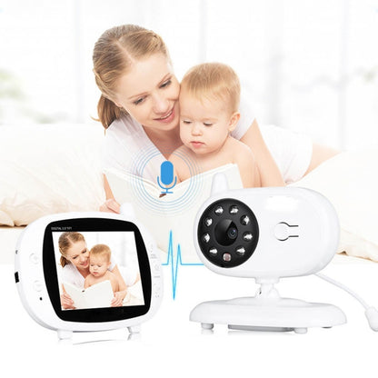 BM-850 3.5 inch LCD 2.4GHz Wireless Surveillance Camera Baby Monitor with 8-IR LED Night Vision, Two Way Voice Talk(White) - Security by buy2fix | Online Shopping UK | buy2fix