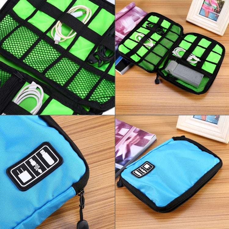 Portable Travel Organizer Storage Collection Bag Case Pouch Digital Gadget Electronic Accessories, Size: 25.7*18.5*1.2cm(Black) - Home & Garden by buy2fix | Online Shopping UK | buy2fix