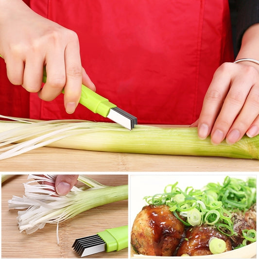 Kitchen Tool Manual Stainless Steel Filate Circle Shape Green Onion Slicer - Home & Garden by buy2fix | Online Shopping UK | buy2fix