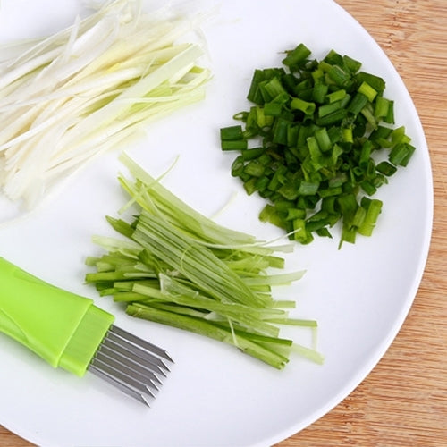 Kitchen Tool Manual Stainless Steel Filate Circle Shape Green Onion Slicer - Home & Garden by buy2fix | Online Shopping UK | buy2fix