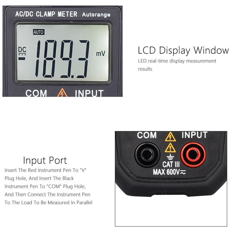 BSIDE ACM03 Plus 400A  AC / DC Clamp Meter - Current & Voltage Tester by BSIDE | Online Shopping UK | buy2fix