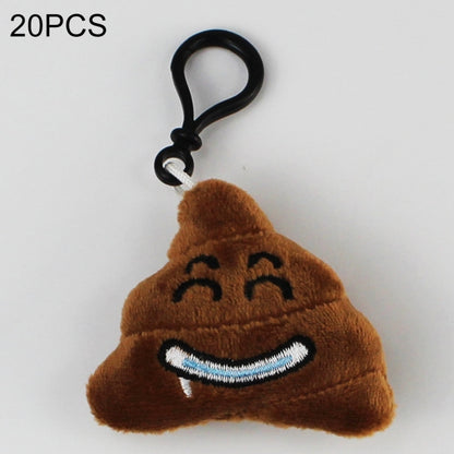 20 PCS Creative Plush Doll Mobile Pendants Gift Cartoon Cute Facial Expression Decorations Keychains with Hook - Key Rings by buy2fix | Online Shopping UK | buy2fix