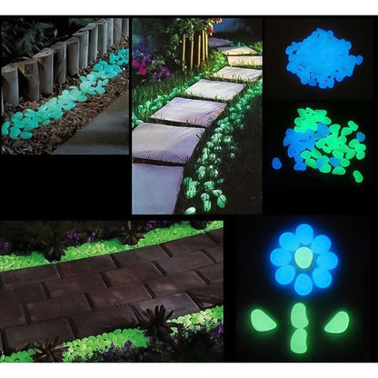 100 PCS Glow in The Dark Garden Pebbles for Walkways & Decoration and Plants Luminous Stones(Dark Purple) - Home & Garden by buy2fix | Online Shopping UK | buy2fix