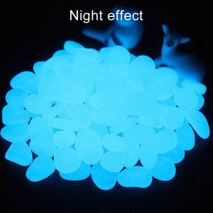 100 PCS Glow in The Dark Garden Pebbles for Walkways & Decoration and Plants Luminous Stones(White) - Home & Garden by buy2fix | Online Shopping UK | buy2fix