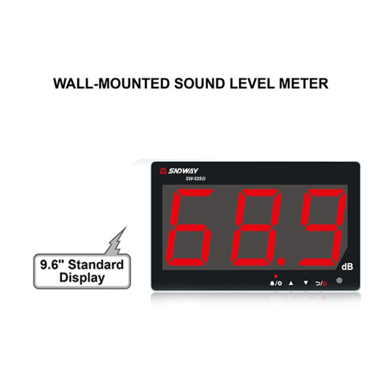 SNDWAY SW525B Wall-mounted DB Sound Level Meter Noise Tester with USB Data Storage Transfer & USB Communication - Consumer Electronics by SNDWAY | Online Shopping UK | buy2fix