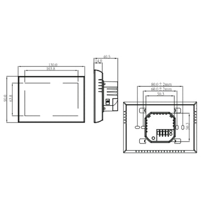 BHT-8000-GALW Control Water Heating Energy-saving and Environmentally-friendly Smart Home Negative Display LCD Screen Round Room Thermostat with WiFi(Black) - Consumer Electronics by buy2fix | Online Shopping UK | buy2fix