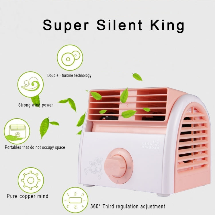 30W Turbine No Blade Mini Desktop Mute Fan for Dormitory / Bedroom / Living Room / Office, 3 Kinds Speed Mode, AC 220V(Pink) - Consumer Electronics by buy2fix | Online Shopping UK | buy2fix