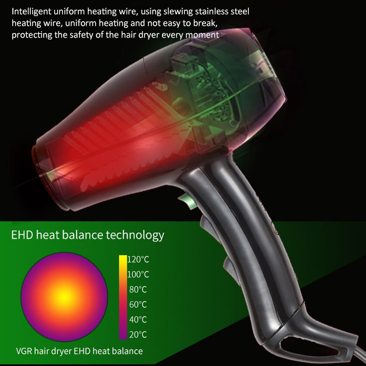 VGR V-406 2200W Negative Ion Hair Dryers with 6 Gear Adjustment, Plug Type: EU Plug - Home & Garden by VGR | Online Shopping UK | buy2fix