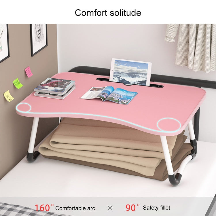W-shaped Non-slip Legs Square Pattern Adjustable Folding Portable Laptop Desk without Card Slot (Sea Island) - Computer & Networking by buy2fix | Online Shopping UK | buy2fix