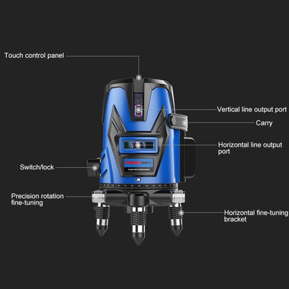 MBOOS LD Blue Light 5 Line Outdoor Laser Level Instrument with Suitcase & 1m Tripod - Consumer Electronics by buy2fix | Online Shopping UK | buy2fix