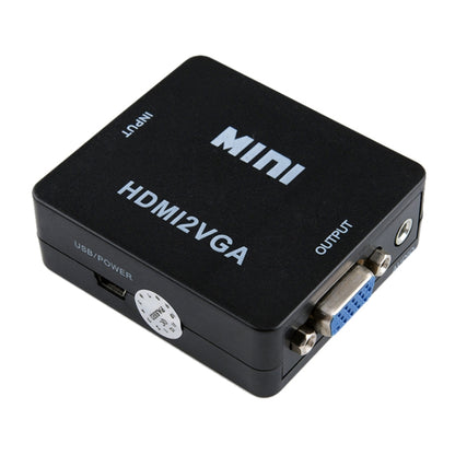 HOWEI HW-2109 Mini HDMI to VGA Video Audio Converter (Black) -  by buy2fix | Online Shopping UK | buy2fix