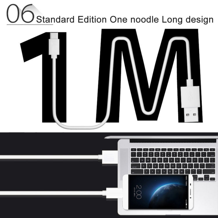 HAWEEL 1m USB-C / Type-C to USB 2.0 Data & Charging Cable(White) - USB-C & Type-C Cable by buy2fix | Online Shopping UK | buy2fix