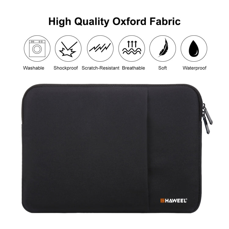 HAWEEL 11 inch Sleeve Case Zipper Briefcase Carrying Bag For Macbook, Samsung, Lenovo, Sony, DELL Alienware, CHUWI, ASUS, HP, 11 inch and Below Laptops / Tablets(Black) - 10 - 11 inch by HAWEEL | Online Shopping UK | buy2fix