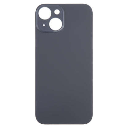 For iPhone 15 Easy Replacement Big Camera Hole Glass Back Battery Cover(Black) -  by buy2fix | Online Shopping UK | buy2fix