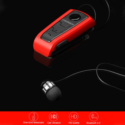 Fineblue F910 CSR4.1 Retractable Cable Caller Vibration Reminder Anti-theft Bluetooth Headset(Red) - Bluetooth Earphone by Fineblue | Online Shopping UK | buy2fix