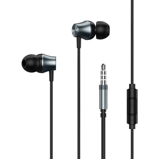 REMAX RM-202 In-Ear Stereo Metal Music Earphone with Wire Control + MIC, Support Hands-free(Tarnish) - Normal Style Earphone by REMAX | Online Shopping UK | buy2fix