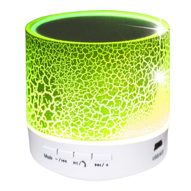 A9 Mini Portable Glare Crack Bluetooth Stereo Speaker with LED Light, Built-in MIC, Support Hands-free Calls & TF Card(Green) - Mini Speaker by buy2fix | Online Shopping UK | buy2fix